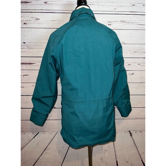 Woolrich Woman Lined Full Zip Coat Jacket Small Wool Vintage Plaid Lining - Picture 5 of 14